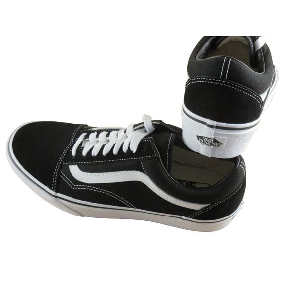 Vans Women's Old Skool Platform Black White Canvas Suede Shoes Size 9.5 NIB - Picture 6 of 7